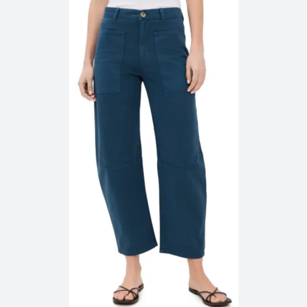 Velvet Brylie Barrel Leg Pants - Jasper/Teal Blue, Size 6, Excellent Condition